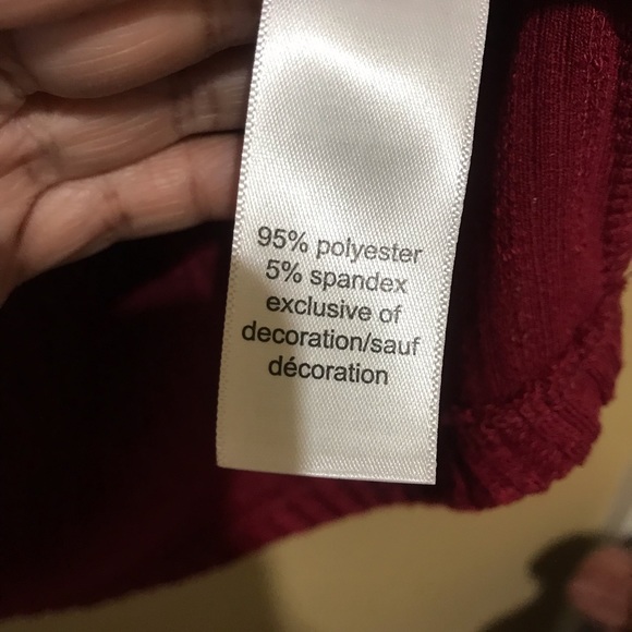 Sz XS Cranberry Lace Flutter Long Sleeves - Picture 6 of 7